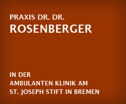 Die Praxis Dr. Dr. Rosenberger befindet sich in der ambulanten Klinik am St. Joseph Stift direkt in Bremen / Schwachausen. Unsere Zweigpraxis erreichen Sie  in Ganderkesee, Bookholzberg.